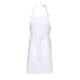 White bib apron with pockets